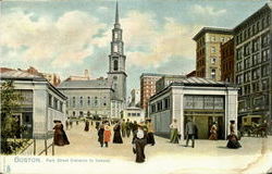 Park Street Entrance To Subway Postcard