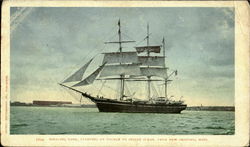 Whaling Bark New Bedford, MA Postcard Postcard