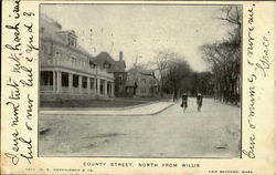 County Street North from Willis Postcard