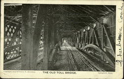 The Old Toll Bridge Springfield, MA Postcard Postcard