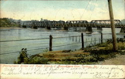 Pennsylvania Bridge And North Branch Of Susquehanna River Sunbury, PA Postcard Postcard