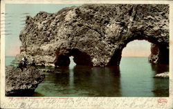 Arch On Annacappa Island Santa Barbara, CA Postcard Postcard
