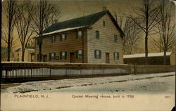 Quaker Meeting House Plainfield, NJ Postcard Postcard