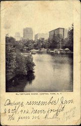 Lake Scene, Central Park Postcard