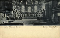 Interior Of Memorial Church, Stanford University Postcard