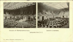 House Of Representatives, Senate Chamber Postcard
