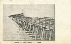 Lucin Cut Off Great Salt Lake Postcard