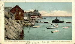 Tucker's Wharf Marblehead, MA Postcard Postcard