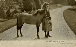 Girl and Pony Postcard
