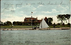 Eastern Yacht Club House Marblehead, MA Postcard Postcard