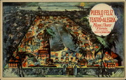 Pueblo Feliz And Teatro De Alegria Miami, FL Postcard Postcard