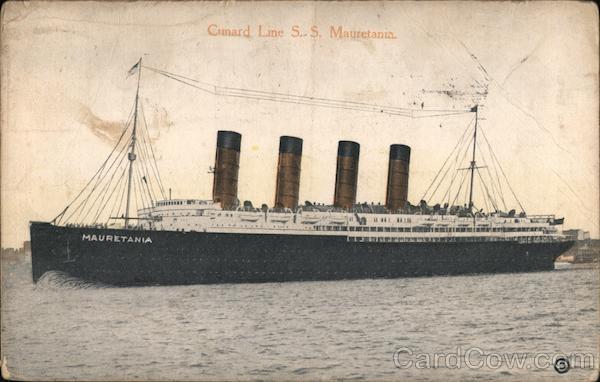Cunard Line - S.S. Mauretanio Boats, Ships