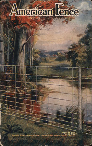 Roadside scene. American Fence - American Steel Fence Post