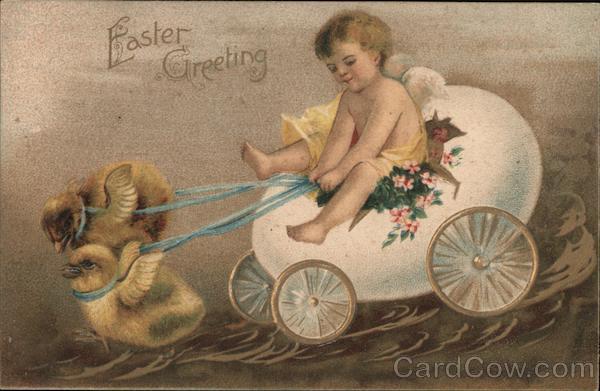 Easter Greeting Ellen Clapsaddle With Angels