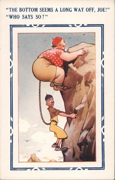 The bottom seems a long way off, Joe! Who says so?