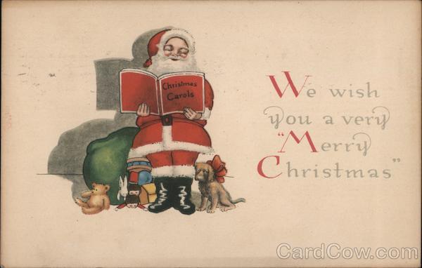 Santa Singing a Christmas Carol Santa Claus