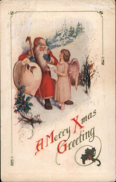 A Merry XMas Greeting- Angel Reading List to Santa
