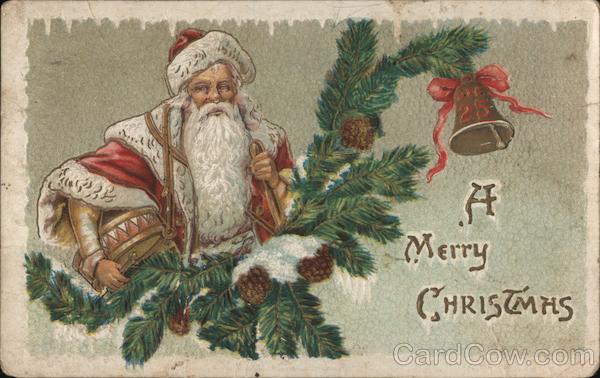 A Merry Christmas Santa Claus Postcard
