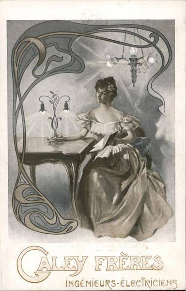 A Woman Sitting at a Table with a Lamp Women