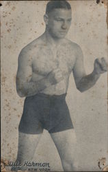 Willie Harmon - New York Boxer Boxing Postcard Postcard Postcard