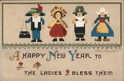 A Happy New Year to The Ladies Bless Them New Year's Ellen Clapsaddle Postcard Postcard Postcard