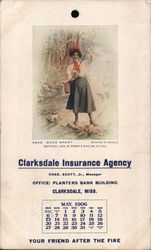 Woman Fishing - Clarksdale Insurance Agency Mississippi Arthur Postcard Postcard Postcard