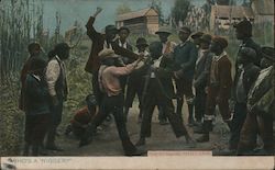 "Who's a nigger?"  Boys Fighting Postcard