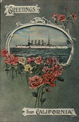 Greeting from California USS Washington Postcard