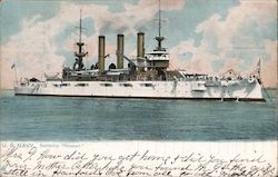 US NAVY Battleship "Missouri" Great White Fleet Postcard Postcard Postcard