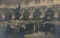 Reception of President Wilson at City Hall Postcard