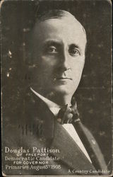 Douglas Pattison of Freeport Democratic Candidate For Governor Primaries August 8th 1908 Postcard