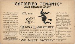 Brown Laboratories Chemical Engineers & Consultants Witch Postcard