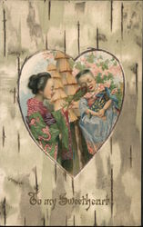 To my sweetheart - Asian Romance & Love Postcard Postcard Postcard