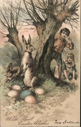 With Best Easter Wishes Postcard