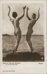 Nude Women on Beach Risque & Nude Postcard Postcard Postcard