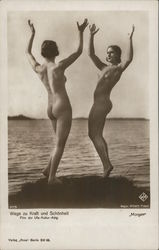 Nude Women on Beach Postcard