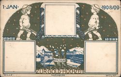Zur gold Hochzeit 1858 1883 Postcard