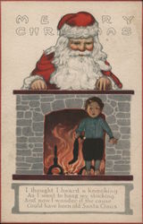 Merry Christmas I thought I heard a knocking as I went to hang my stocking and now I wonder if the Postcard