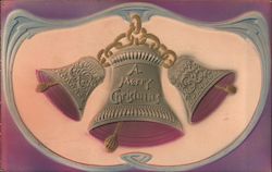 Three Bells - A Merry Christmas Postcard