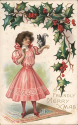 A Friendly Merry Christmas Postcard