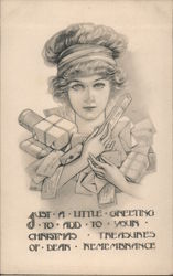 Just a little greeting to add to your Christmas treasures of dear remembrance Postcard