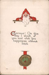 Santa Resting his Arms on a Ledge Postcard