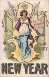 Happy New Year - Angel, Success, Good Health Postcard