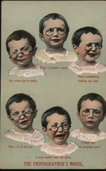 The Photographer's Model - Child making funny faces Postcard