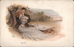Couple on Romantic Picnic Couples Postcard Postcard Postcard