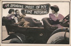 Am spending most of my time motoring Couples Postcard Postcard Postcard