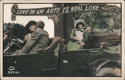 Love in an Auto is Real Love Postcard