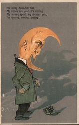 I'm going down-hill fast Postcard