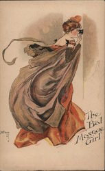 The Bal Masque Girl Art Nouveau J. M. Flagg Postcard Postcard Postcard