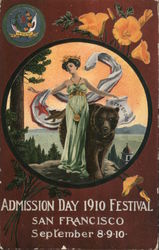 Admission Day 1910 Festival San Francisco, CA Postcard Postcard Postcard